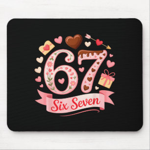 Tapis De Souris Six Seven 67 Floral Cœur Saint-Valentin Mignon Ten