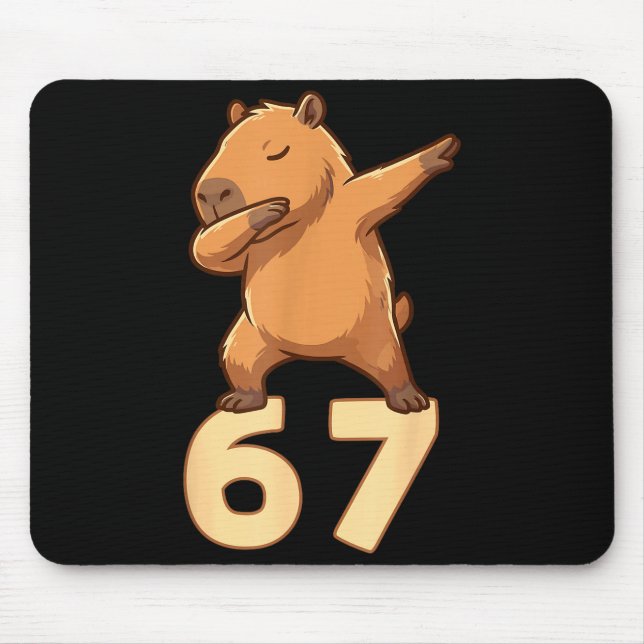 Tapis De Souris Six Seven 67 Meme Capybara Funny 67 Capybara For K (Devant)