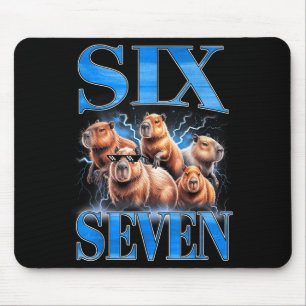 Tapis De Souris Six Seven 67 Mème Drôle Capybara Contrefaçon Graph