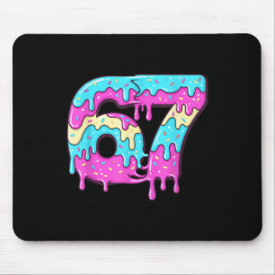 Tapis De Souris Six Seven 67 Mème Numéro 67 Crème Glacée Gouttante