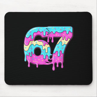 Tapis De Souris Six Seven 67 Mème Numéro 67 Crème Glacée Gouttante