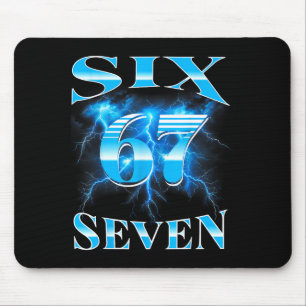 Tapis De Souris Six Seven 67 Mème Style Bootleg 90s 80s Alpha Gen
