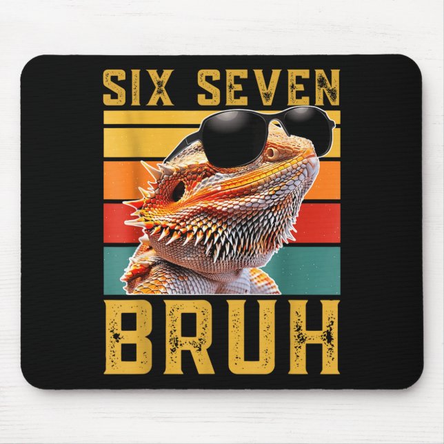 Tapis De Souris Six Seven 6 7 67 Mème Conception de dragon barbu d (Devant)
