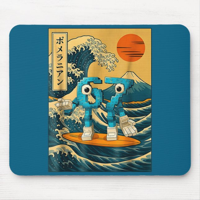 Tapis De Souris Six Seven 6-7 Japanese Great Wave Off Kanagawa 67  (Devant)