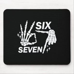 Tapis De Souris Six Seven 6 7 Mème Drôle de Squelette Mains Signe