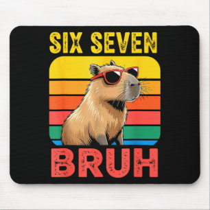 Tapis De Souris Six Seven Bruh 67 Capybara Vintage Drôle Cadeau Mè