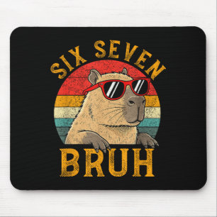 Tapis De Souris Six Seven Bruh 67 Mème Drôle Capybara Viral Six Se