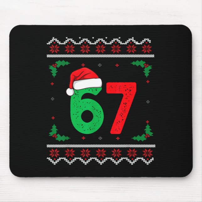 Tapis De Souris Six Seven Christmas 6 7 Ugly Christmas Sweater  (Devant)