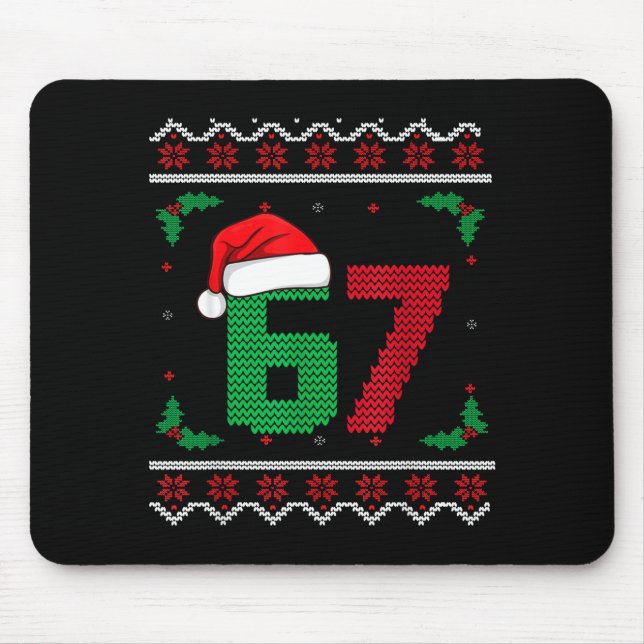 Tapis De Souris Six Seven Christmas 6 7 Ugly Christmas Sweater  (Devant)
