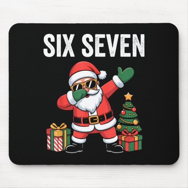 Tapis De Souris Six Seven Funny Santa Christmas 67 Meme  (Devant)