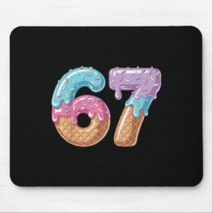 Tapis De Souris Six Seven Glace Dégoulinant Drôle 67 Mème Numéro 6