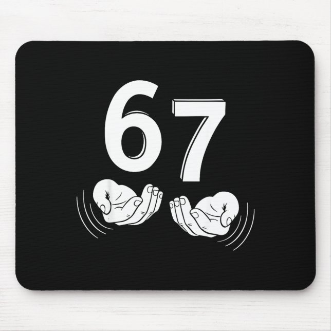 Tapis De Souris Six Seven Hands 6-7 Meme 67 Men Women  (Devant)