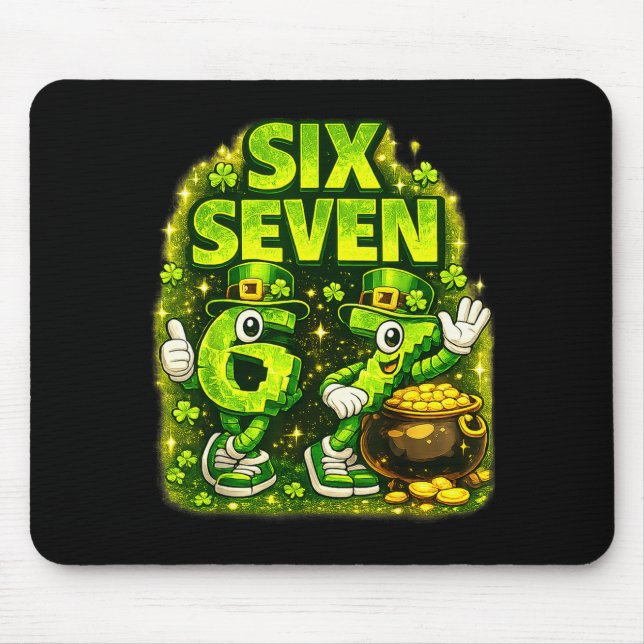 Tapis De Souris Six seven lucky shamrock 67 st patricks day boy (Devant)