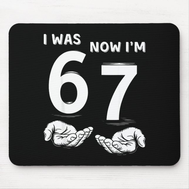 Tapis De Souris Six Seven Meme 7 Year Old Birthday Shirt Was 6 Now (Devant)