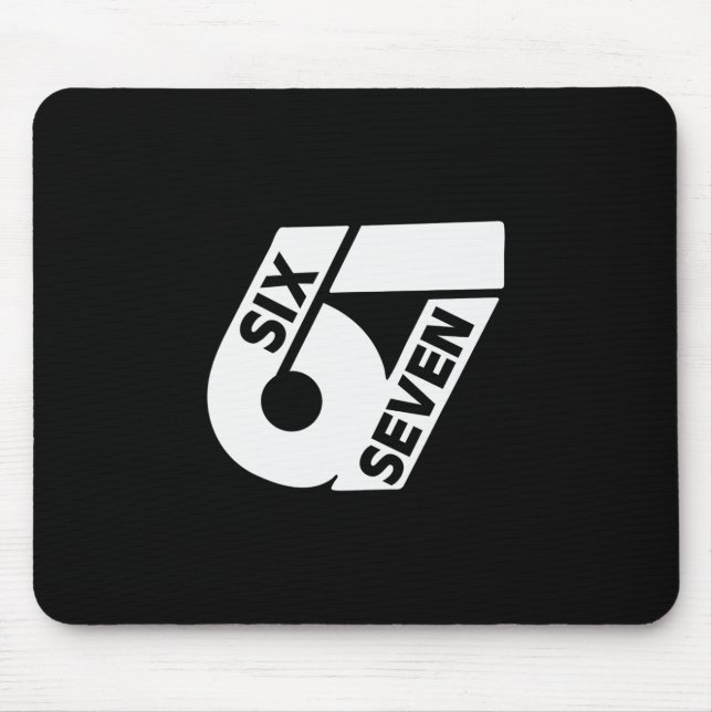 Tapis De Souris Six Seven Mème Cool 67 Numéro Drôle  (Devant)
