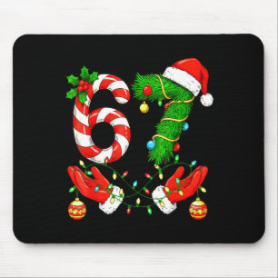 Tapis De Souris Six Seven Meme Noël 67 Père Noël Noël drôle