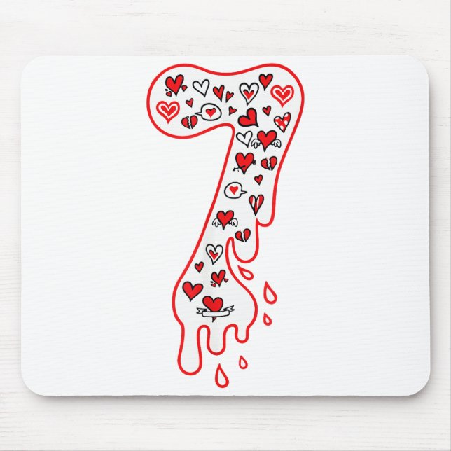 Tapis De Souris Six Seven Meme Number 7 Couples Matching Valentine (Devant)