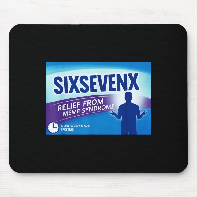 Tapis De Souris Sixsevenx Relief From Meme Numbers Parody Teacher  (Devant)