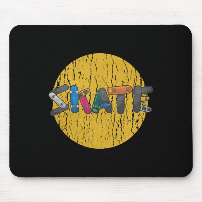 Tapis De Souris Skate Skateboard Planche à roulettes  (Devant)