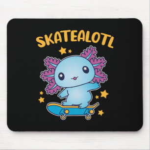 Tapis De Souris Skatealotl Mignon Axolotl Salamandre à Vélo Skateb