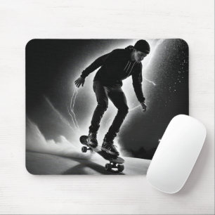 Tapis De Souris Skateboard Boy with Lightning