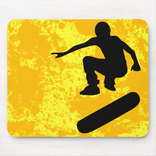 Tapis De Souris skateboard. silhouettes. (Devant)