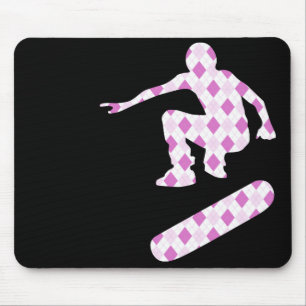 Tapis De Souris skateboard. silhouettes Jacquards.