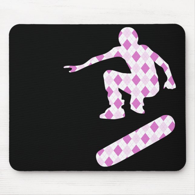 Tapis De Souris skateboard. silhouettes Jacquards. (Devant)