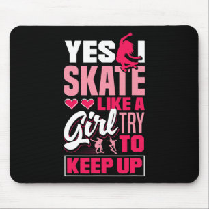 Tapis De Souris Skateuse féminine en longboard Freeboard
