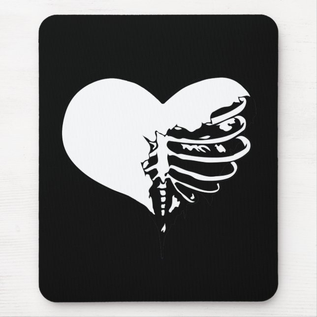Tapis De Souris Skeleheart - Blanc (Devant)