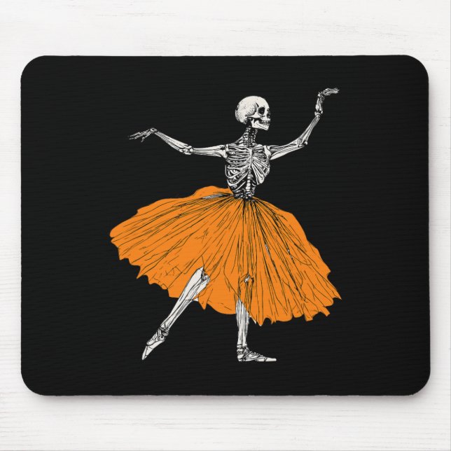 Tapis De Souris Skeleton Ballerina Danse Tutu Danseur de ballet Éf (Devant)