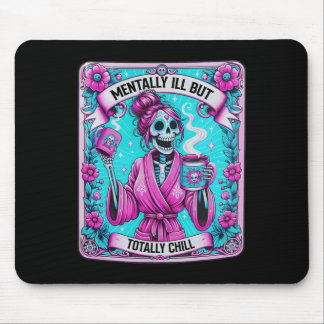 Tapis De Souris Skeleton Coffee Tarot Card Mental Mll Mais Totale