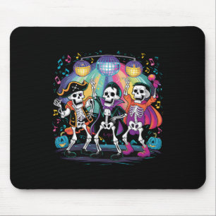 Tapis De Souris Skeleton Dance Party Halloween Éffrayant