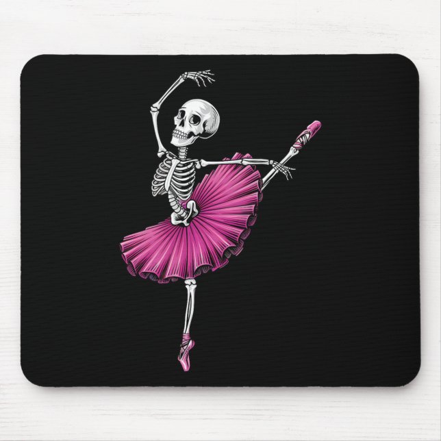 Tapis De Souris Skeleton Dancing Ballet Amateurs Éffrayant Hallowe (Devant)