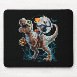 Tapis De Souris Skeleton équitation maman Citrouille T Rex Dinosau