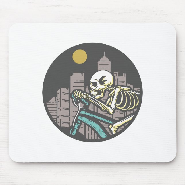 Tapis De Souris Skeleton équitation vélo (Devant)