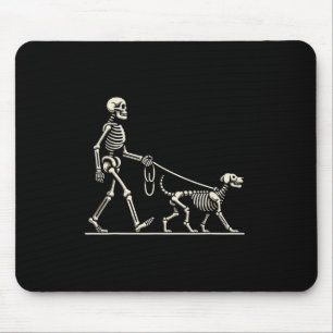 Tapis De Souris Skeleton Et Chien Lazy Costume Halloween Drôle Sku