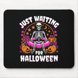 Tapis De Souris Skeleton Femmes Hommes En Attente D'Halloween