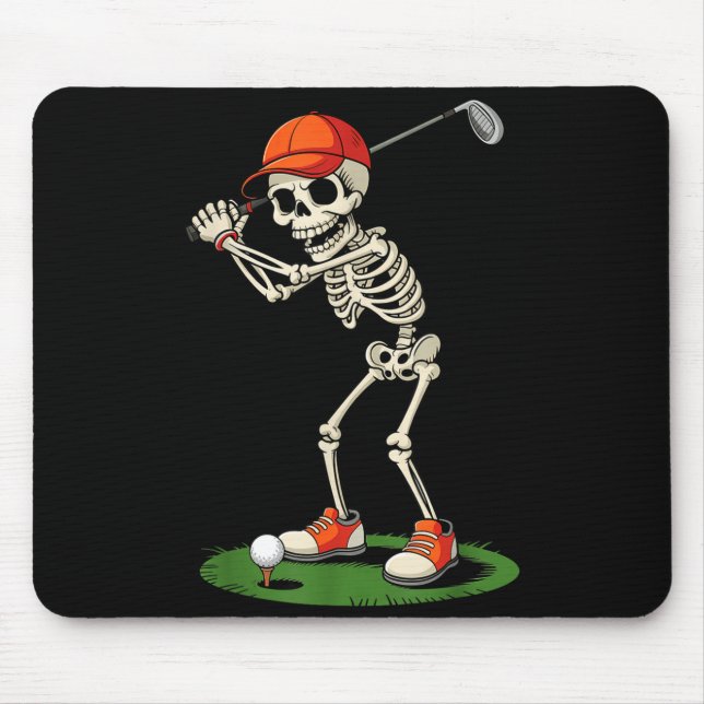 Tapis De Souris Skeleton Golf Halloween Costume Funny Boys Toddler (Devant)