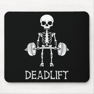 Tapis De Souris Skeleton Gym Poids Lifting entraînement Fitness