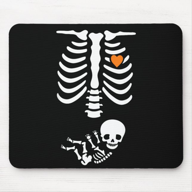 Tapis De Souris Skeleton Halloween Maternity Funny Pregnancy 2025  (Devant)