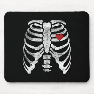 Tapis De Souris Skeleton Heart Rib Cage X-ray Adulte Enfants Amusa