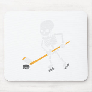 Tapis De Souris Skeleton Hockey sur glace Halloween Costume sporti