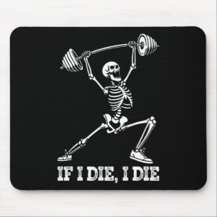 Tapis De Souris Skeleton Lifting Weights entraînement Gym Lover -
