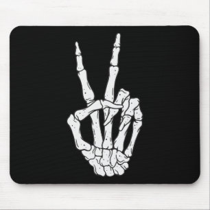 Tapis De Souris Skeleton Mains de la paix Signet d'amour Costume d