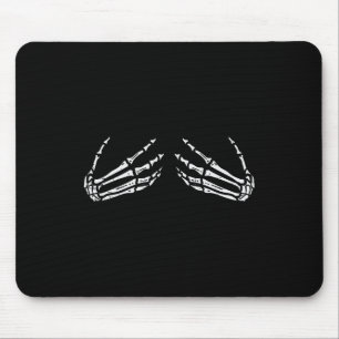 Tapis De Souris Skeleton Mains drôle Retro Costume d'Halloween Out