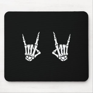 Tapis De Souris Skeleton Mains Rocker Rock Sur Rock Star