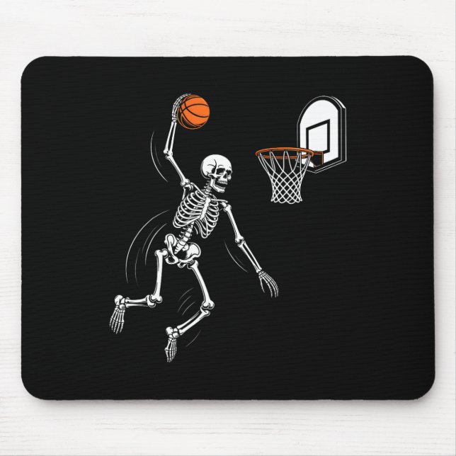 Tapis De Souris Skeleton Playing Sketll Funny Halloween Men Boy Ki (Devant)
