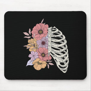 Tapis De Souris Skeleton Rib Cage Fleur Easy Halloween Costume
