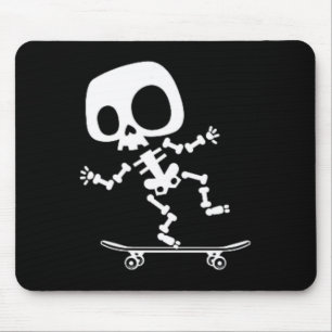 Tapis De Souris Skeleton Skateboard Halloween Costume amusant Skat